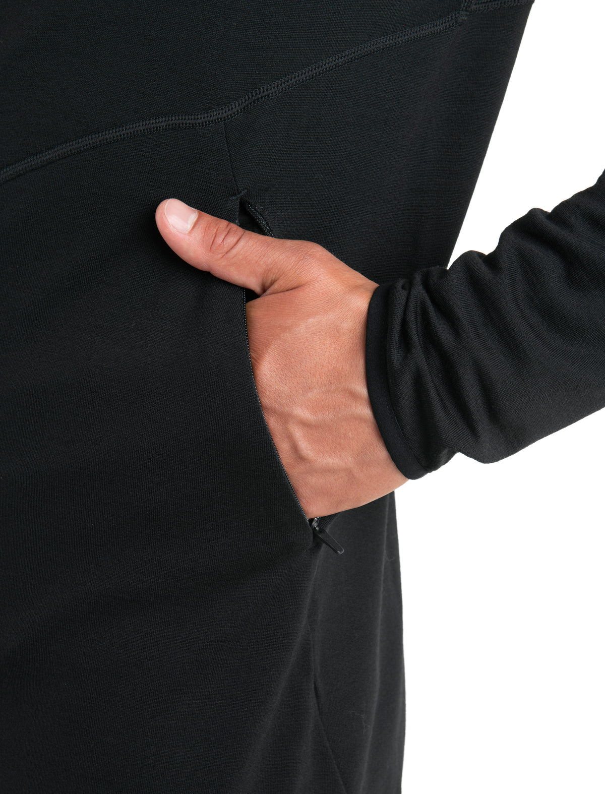 Men's Merino 560 Realfleece™ Elemental Long Sleeve Zip Hoodie Black - 6