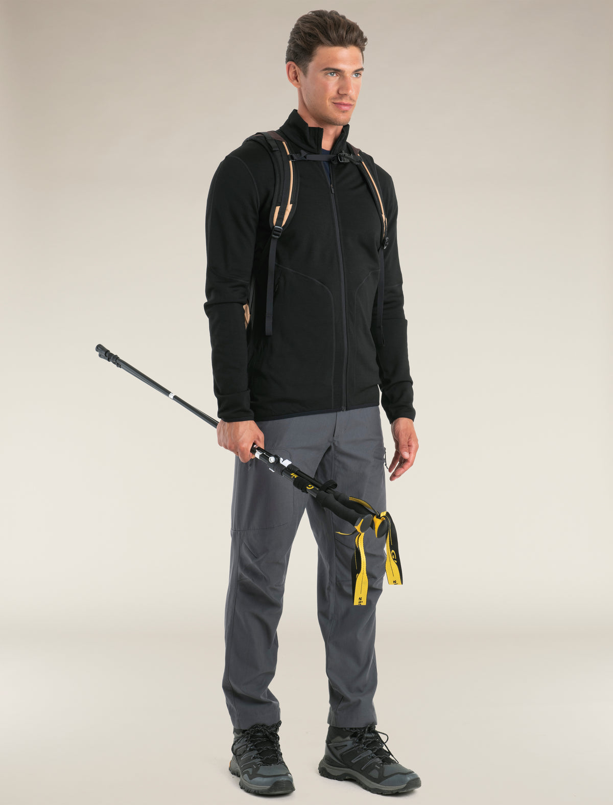 Men's Merino 560 Realfleece™ Elemental Long Sleeve Zip Black - 4