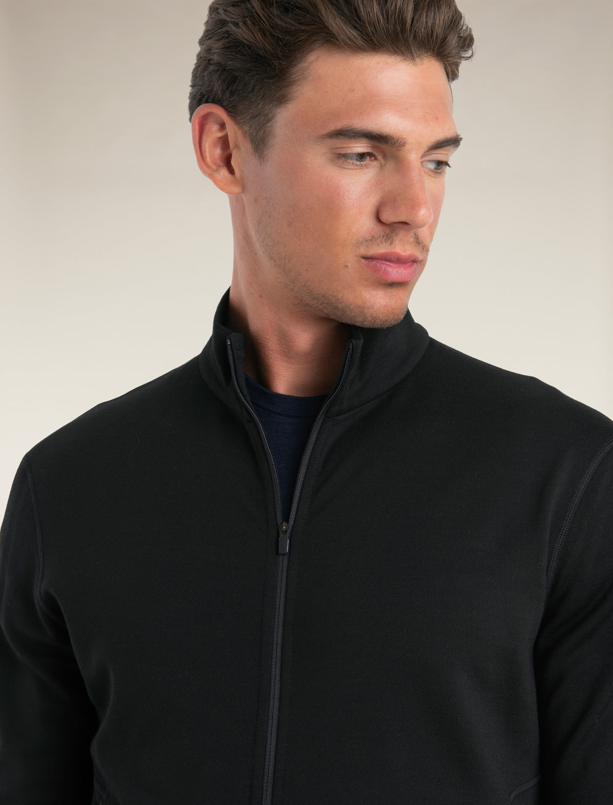 Men's Merino 560 Realfleece™ Elemental Long Sleeve Zip Black - 5