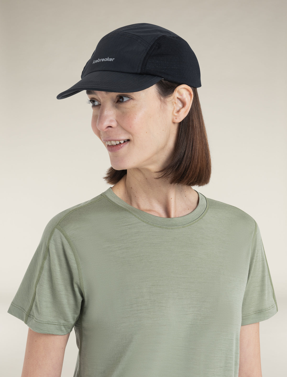 Unisex Merino Blend Shell+™ Windbreaker 5 Panel Cap Black - 1