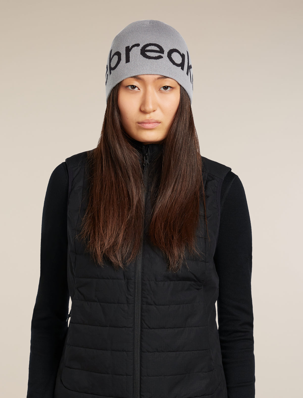 Unisex Merino Icebreaker Beanie Alloy/Black - 1