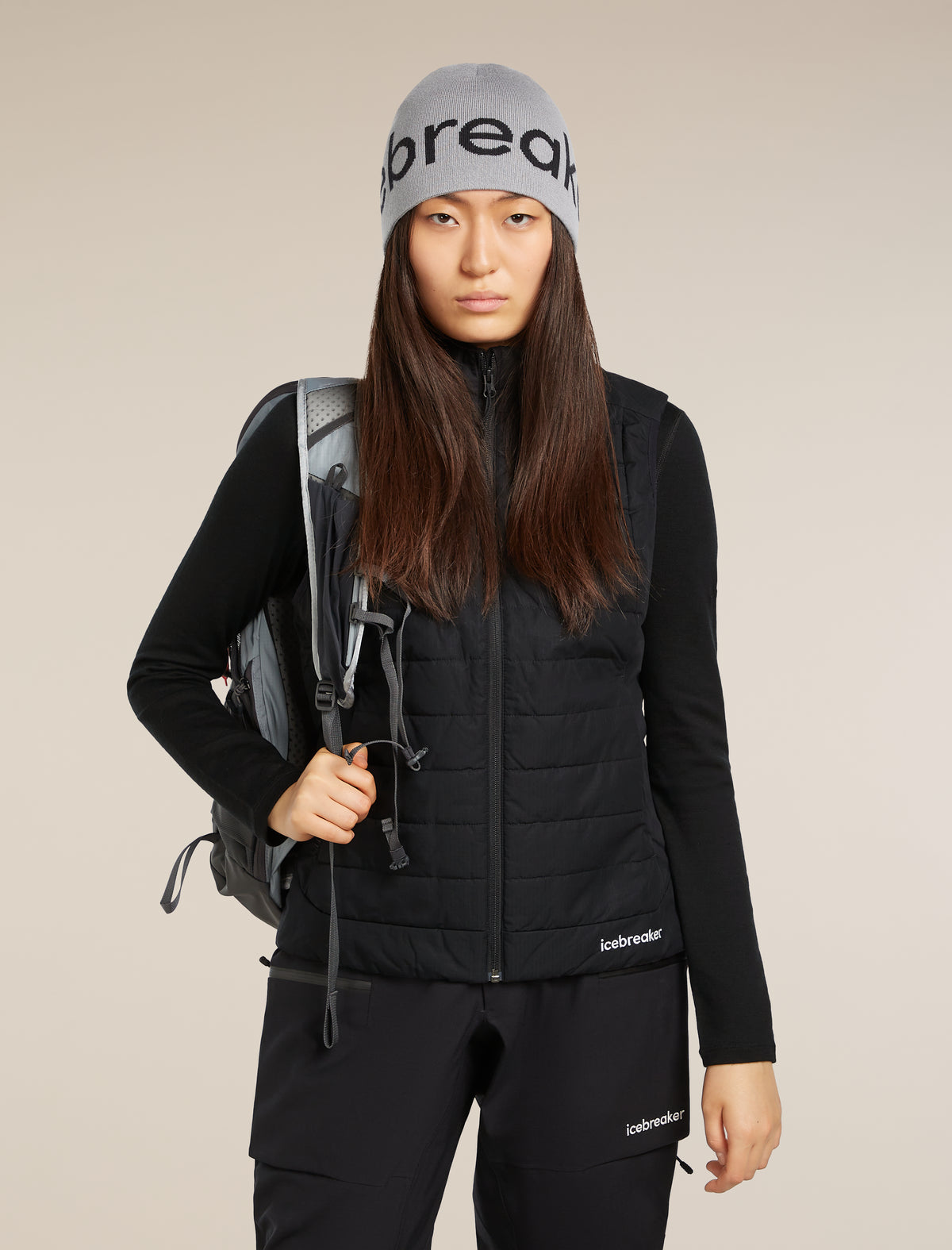 Unisex Merino Icebreaker Beanie Alloy/Black - 4