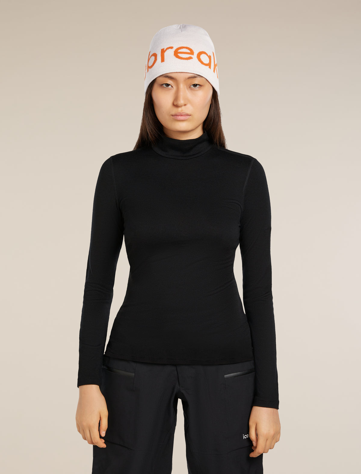 Unisex Merino Icebreaker Beanie Ecru Hthr/Spice - 3