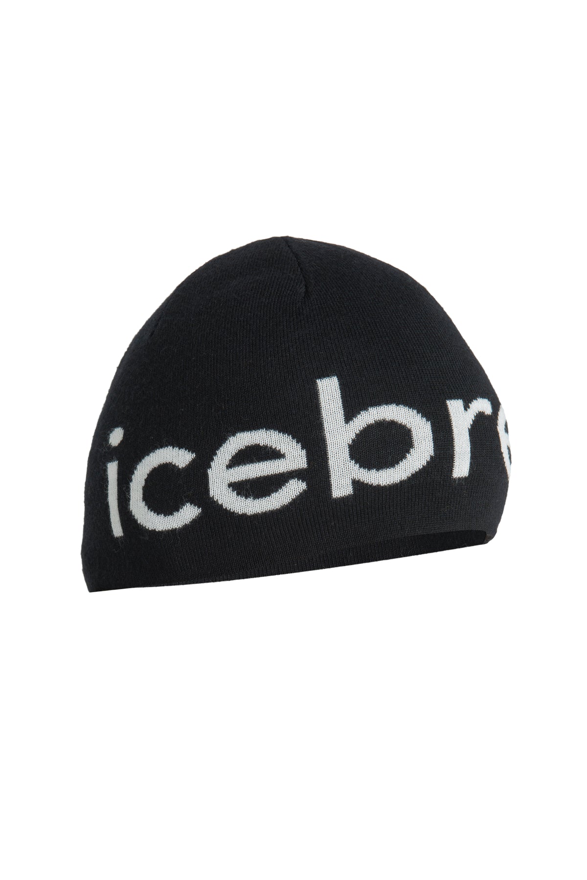 Unisex Merino Icebreaker Beanie Black/Ecru Heather - 8