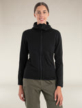 Women's Merino 560 Realfleece™ Elemental Long Sleeve Zip Hoodie Black - 1