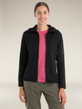 Women's Merino 560 Realfleece™ Elemental Long Sleeve Zip Hoodie Black - 2