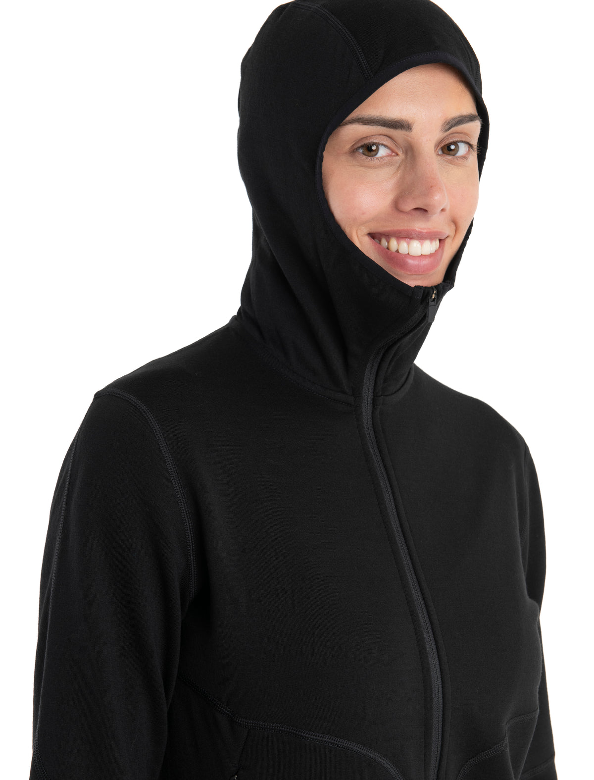 Women's Merino 560 Realfleece™ Elemental Long Sleeve Zip Hoodie Black - 5