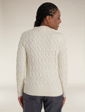 Women's Merino Cable Knit Crewe Sweater  - 2
