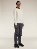 Women's Merino Cable Knit Crewe Sweater  - 3