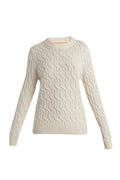 Women's Merino Cable Knit Crewe Sweater  - 6
