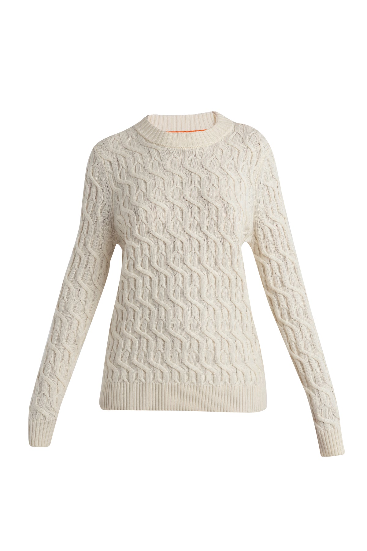 Women's Merino Cable Knit Crewe Sweater  - 6