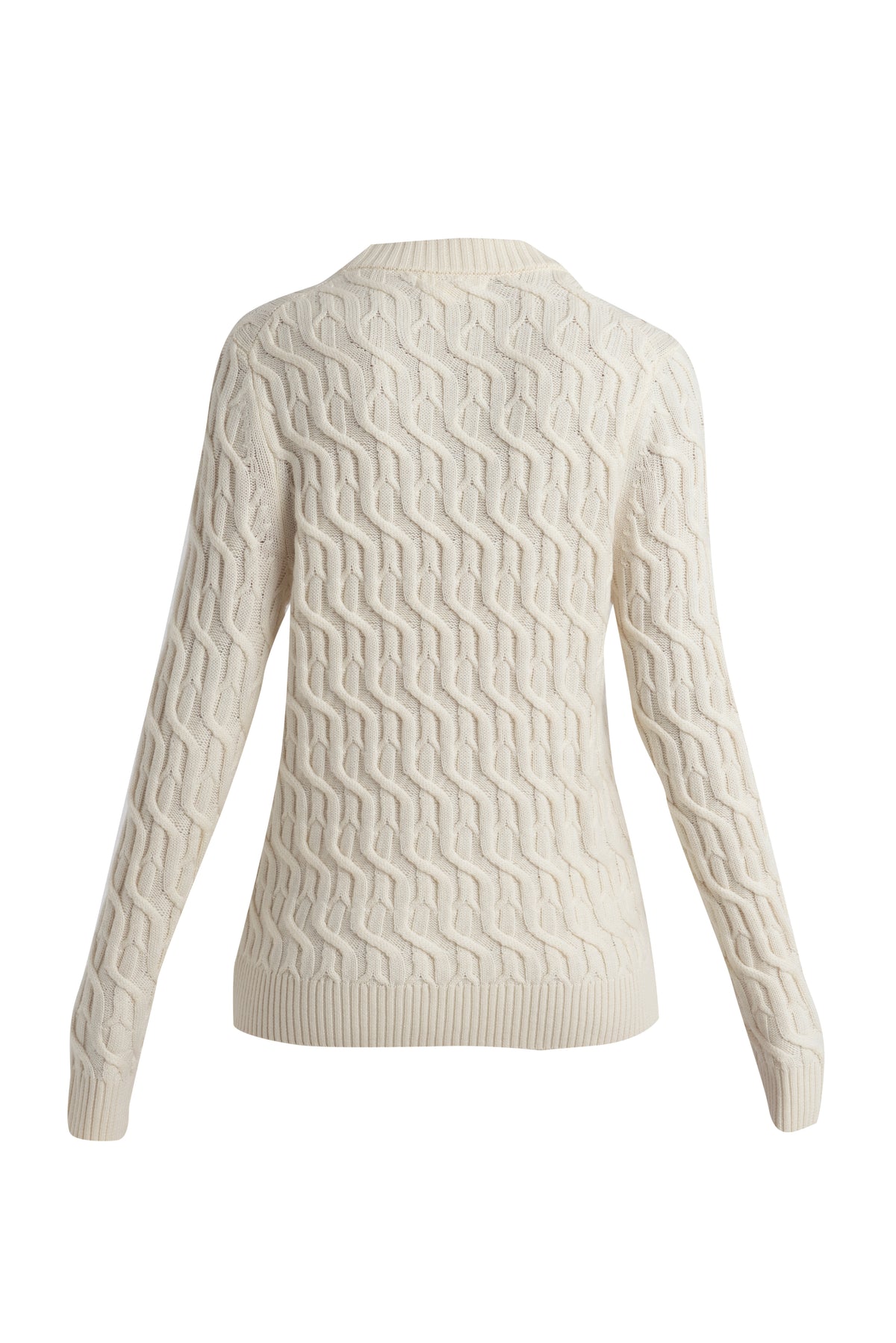 Women's Merino Cable Knit Crewe Sweater  - 7