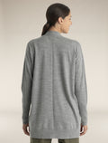 Women's Merino Iseo Long Cardigan Sweater Metro Heather - 2