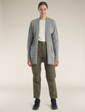 Women's Merino Iseo Long Cardigan Sweater Metro Heather - 3