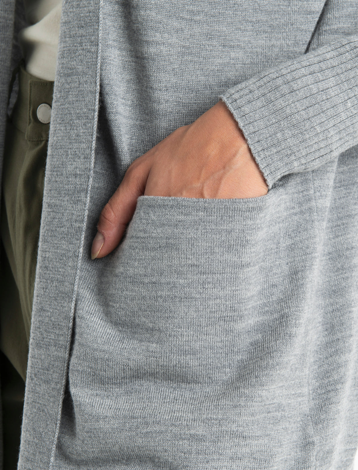Women's Merino Iseo Long Cardigan Sweater Metro Heather - 4