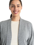 Women's Merino Iseo Long Cardigan Sweater Metro Heather - 5