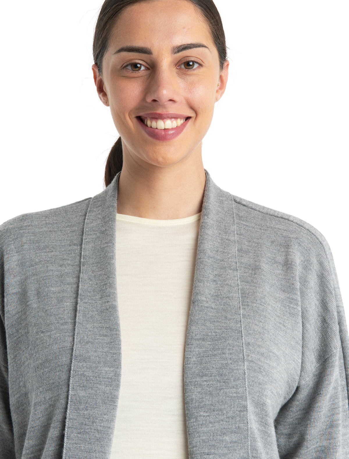 Women's Merino Iseo Long Cardigan Sweater Metro Heather - 5