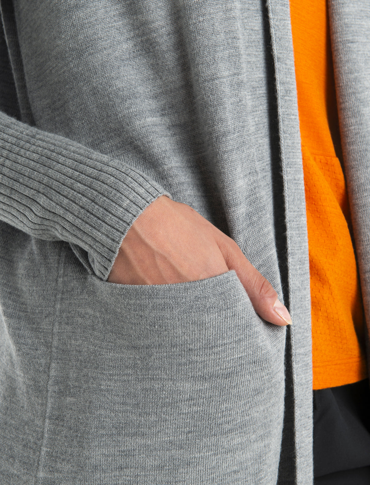 Women's Merino Iseo Long Cardigan Sweater Metro Heather - 6
