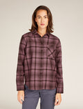 Women's Merino 200 Dawnder Long Sleeve Flannel Shirt Plaid  - 1