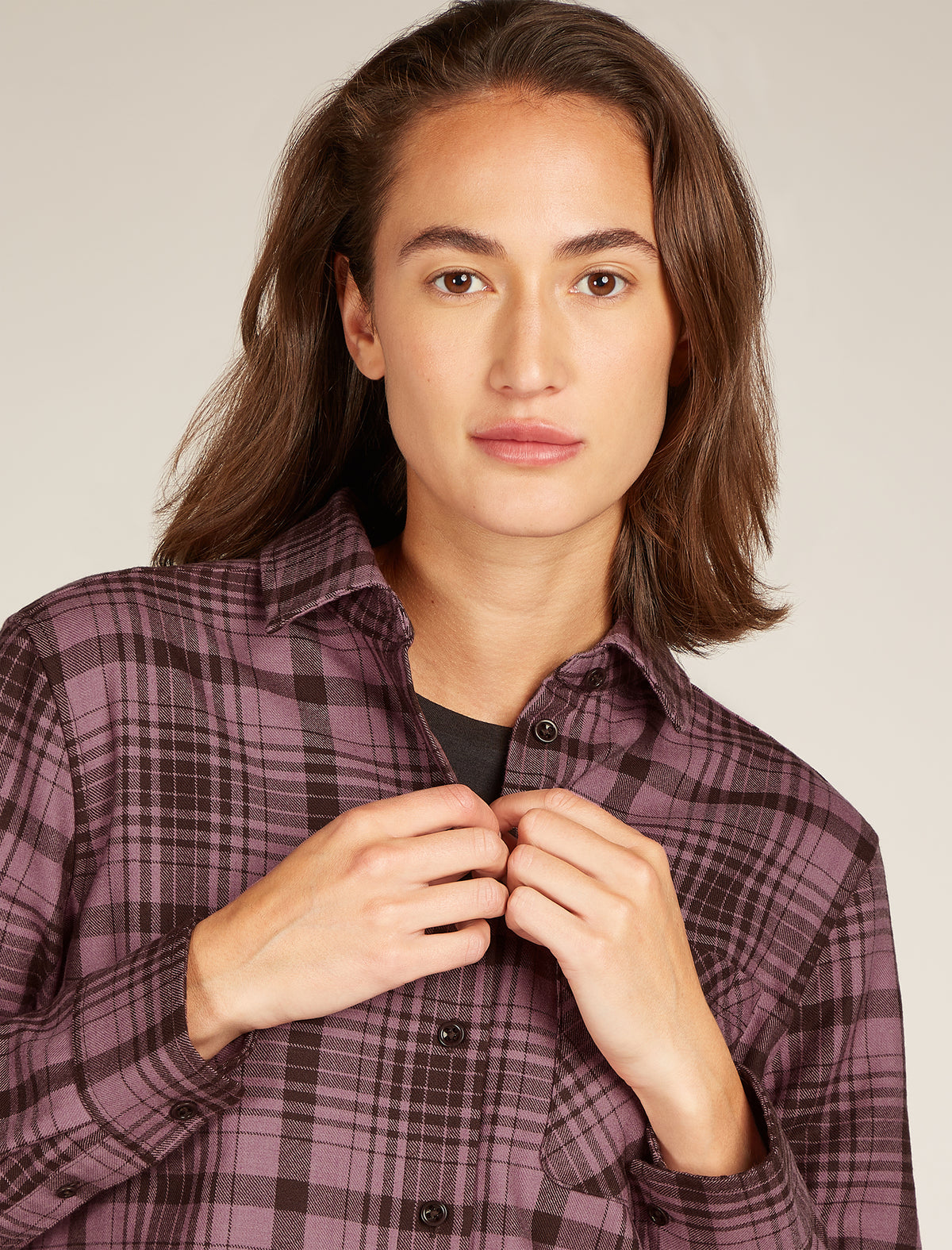 Women's Merino 200 Dawnder Long Sleeve Flannel Shirt Plaid  - 6