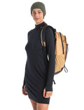 Women's Merino 260 Granary Long Sleeve Half Zip Dress Black - 6