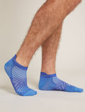 Men's Merino Blend Run+ Ultralight Micro Socks Baja/Brilliant - 2