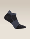 Men's Merino Blend Run+ Ultralight Micro Socks Black/Graphite - 4