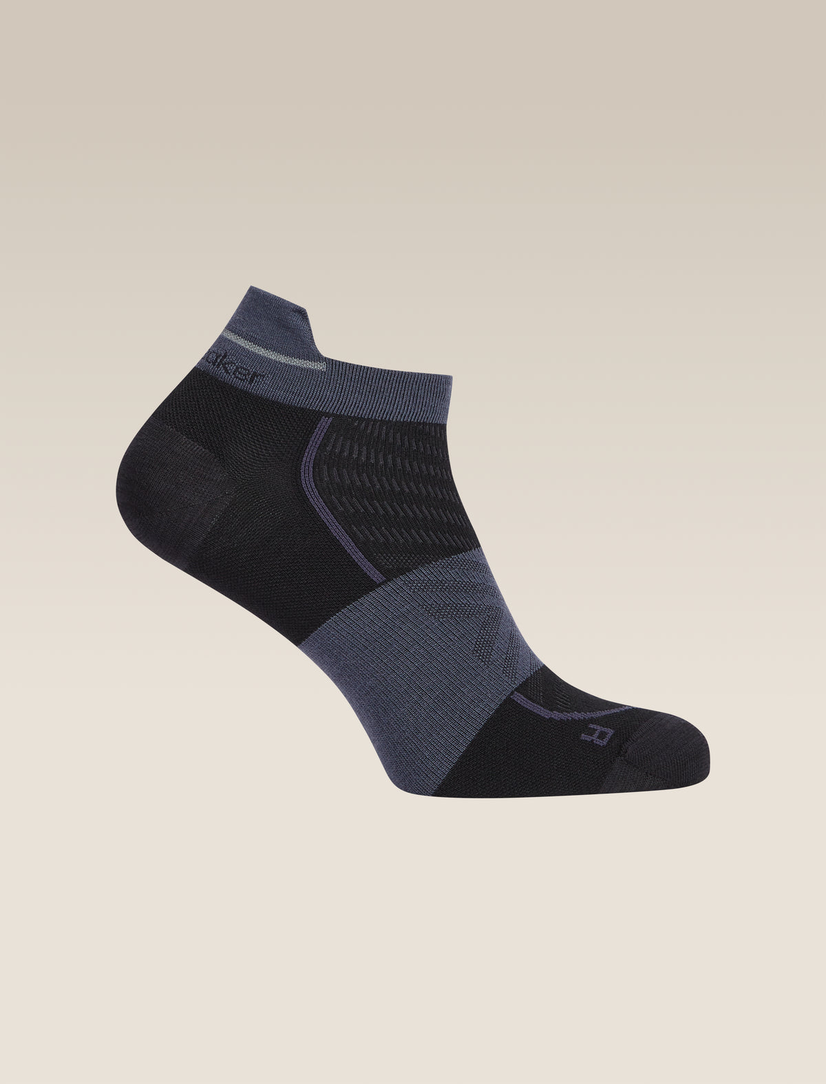 Men's Merino Blend Run+ Ultralight Micro Socks Black/Graphite - 4