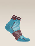 Men's Merino Blend Run+ Ultralight Mini Socks Topaz/Java - 4