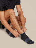 Men's Merino Blend Run+ Ultralight Mini Socks Black/Graphite - 2