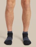 Men's Merino Blend Run+ Ultralight Mini Socks Black/Graphite - 4