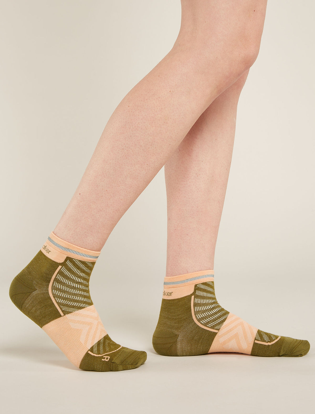 Women's Merino Blend Run+ Ultralight Mini Socks Algae/Feldspar - 2