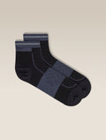 Women's Merino Blend Run+ Ultralight Mini Socks Black/Graphite - 1