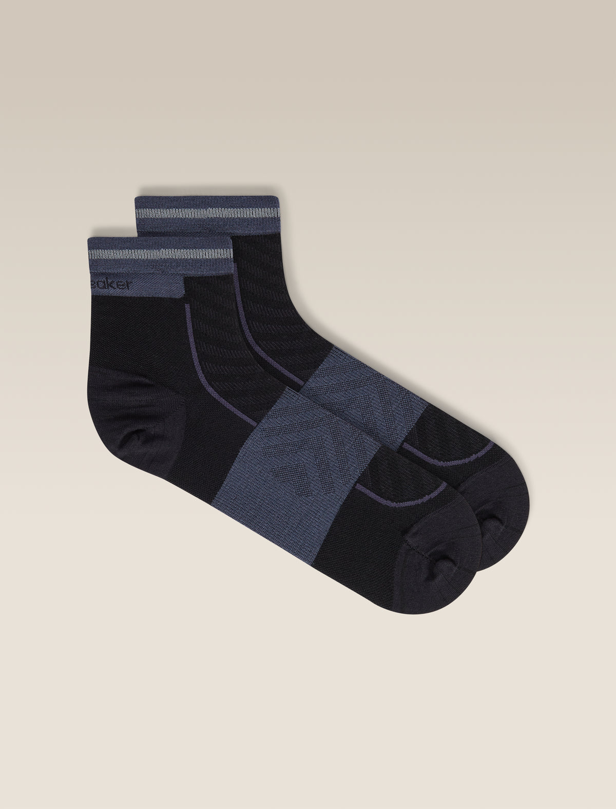 Women's Merino Blend Run+ Ultralight Mini Socks Black/Graphite - 1