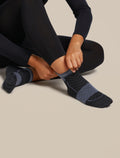 Women's Merino Blend Run+ Ultralight Mini Socks Black/Graphite - 2