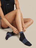 Women's Merino Blend Run+ Ultralight Mini Socks Black/Graphite - 7
