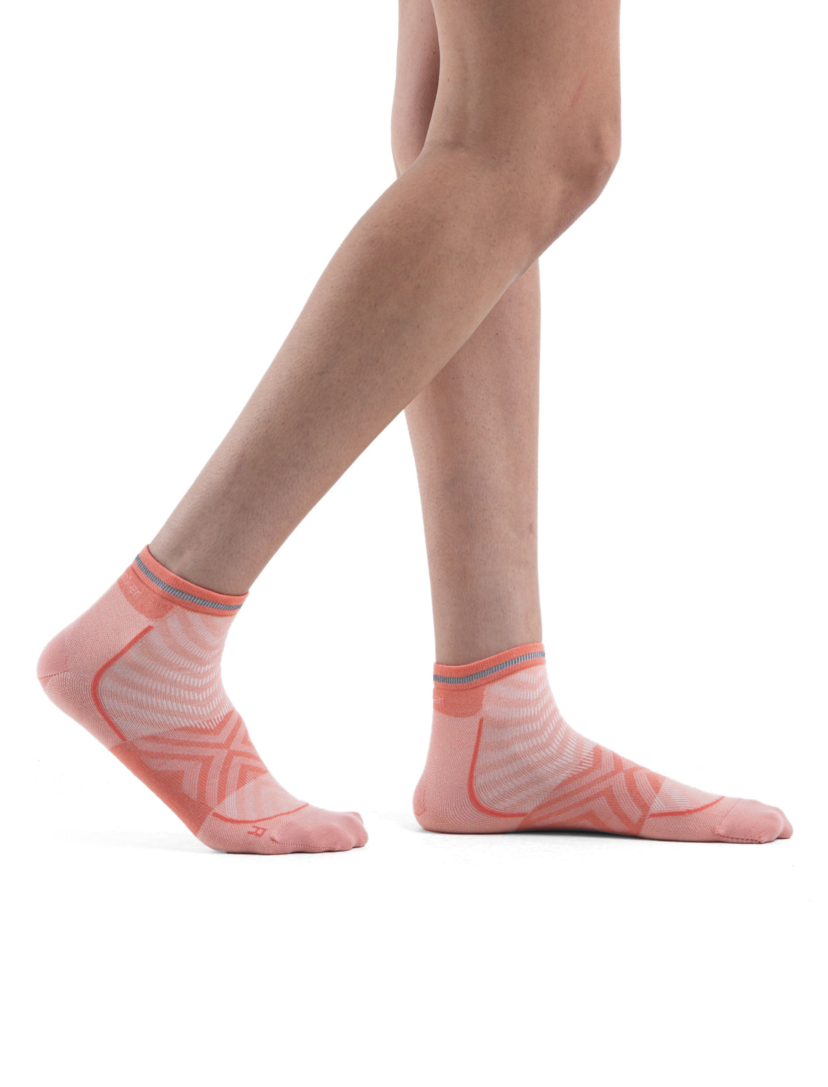Women's Merino Blend Run+ Ultralight Mini Socks Glow/Tang - 1