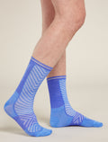 Men's Merino Blend Run+ Ultralight Crew Socks Baja/Brilliant - 2