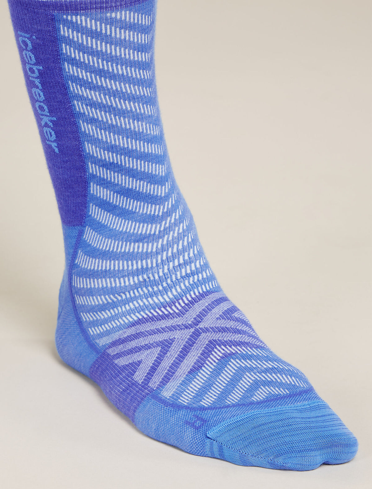 Men's Merino Blend Run+ Ultralight Crew Socks Baja/Brilliant - 3