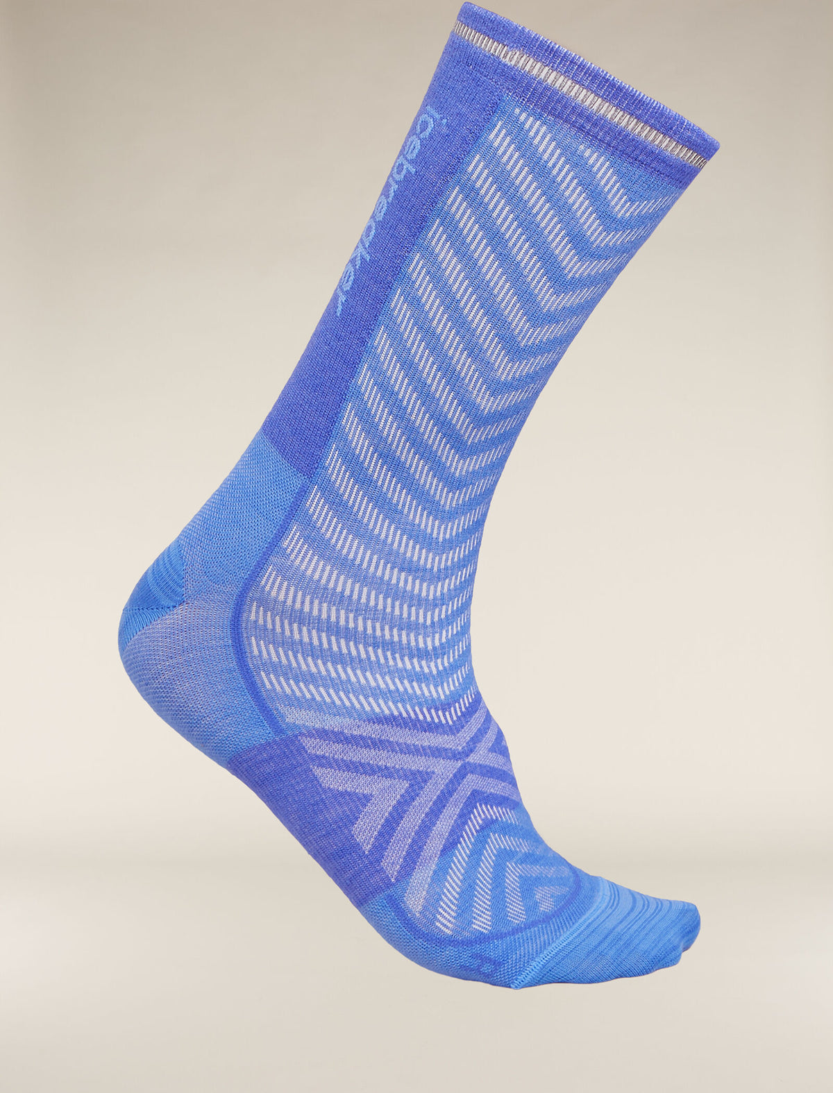 Men's Merino Blend Run+ Ultralight Crew Socks Baja/Brilliant - 4