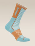 Men's Merino Blend Run+ Ultralight Crew Socks Hydro/Trail - 4