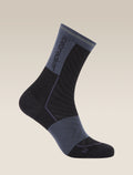 Women's Merino Blend Run+ Ultralight Crew Socks Black/Graphite - 1