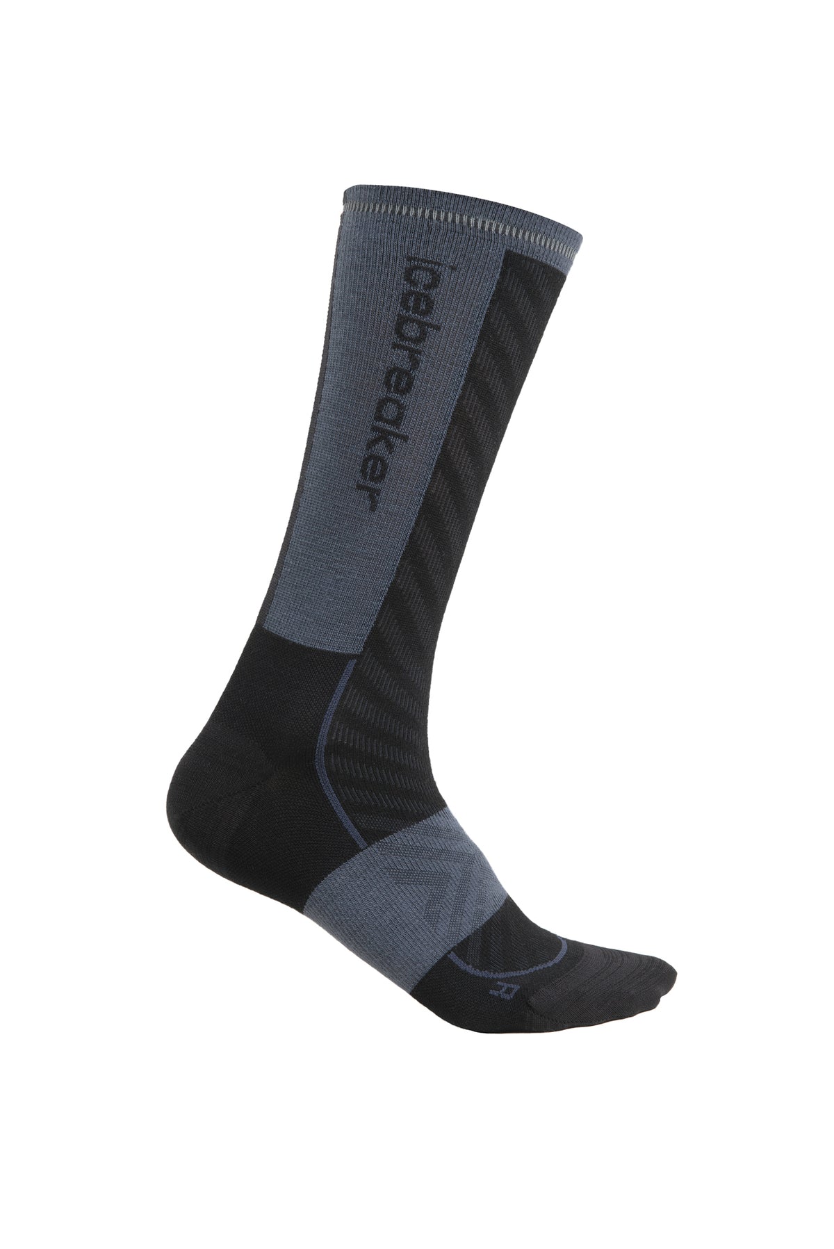 Women's Merino Blend Run+ Ultralight Crew Socks Black/Graphite - 5