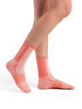 Women's Merino Blend Run+ Ultralight Crew Socks Glow/Tang - 1