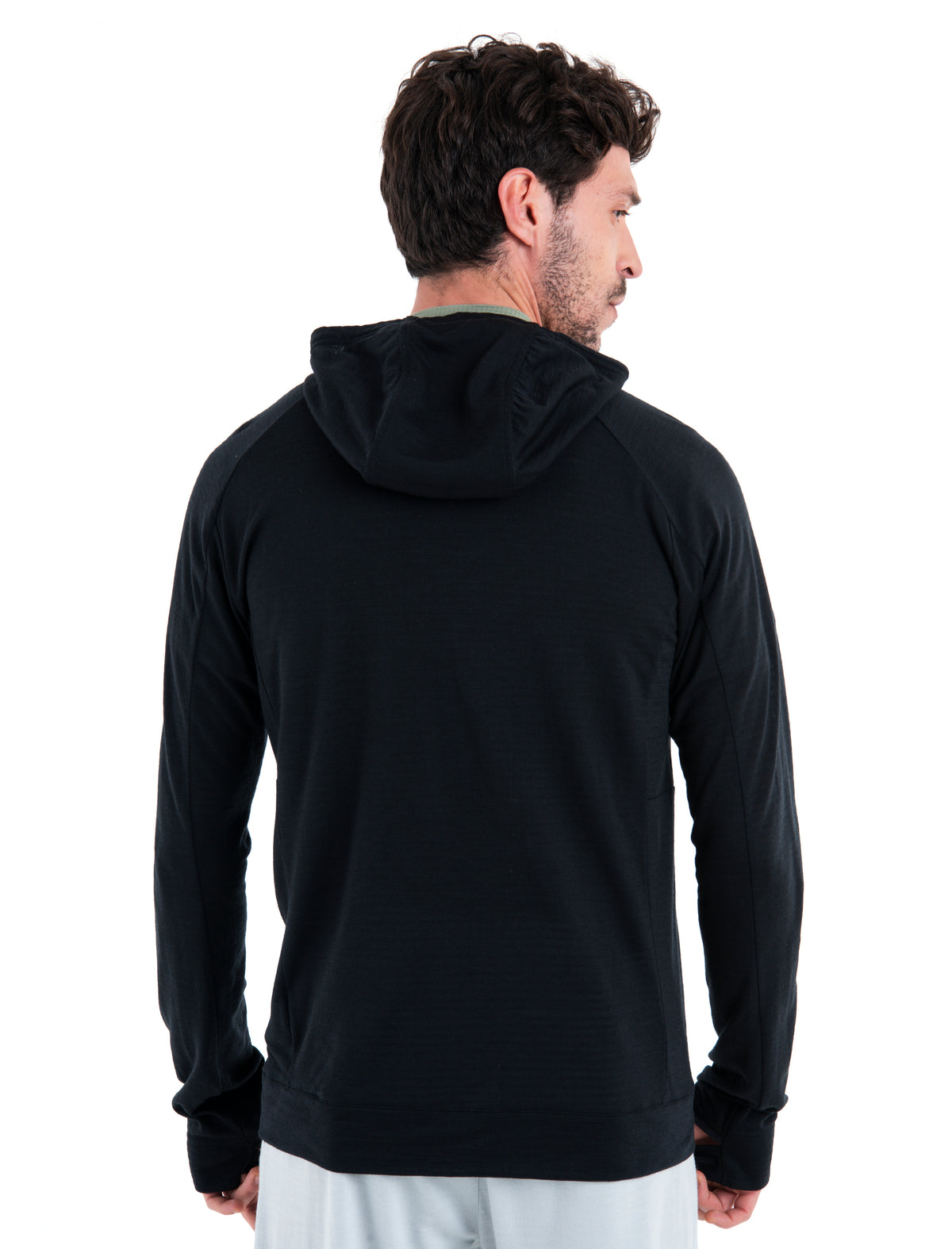 Men's Merino Blend 200 Realfleece™ The North Face x icebreaker Long Sleeve Zip Hoodie Black - 2