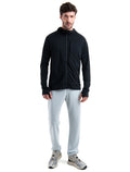 Men's Merino Blend 200 Realfleece™ The North Face x icebreaker Long Sleeve Zip Hoodie Black - 3