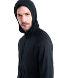 Men's Merino Blend 200 Realfleece™ The North Face x icebreaker Long Sleeve Zip Hoodie Black - 4