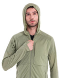 Men's Merino Blend 200 Realfleece™ The North Face x icebreaker Long Sleeve Zip Hoodie Oil/Black/Silver - 4