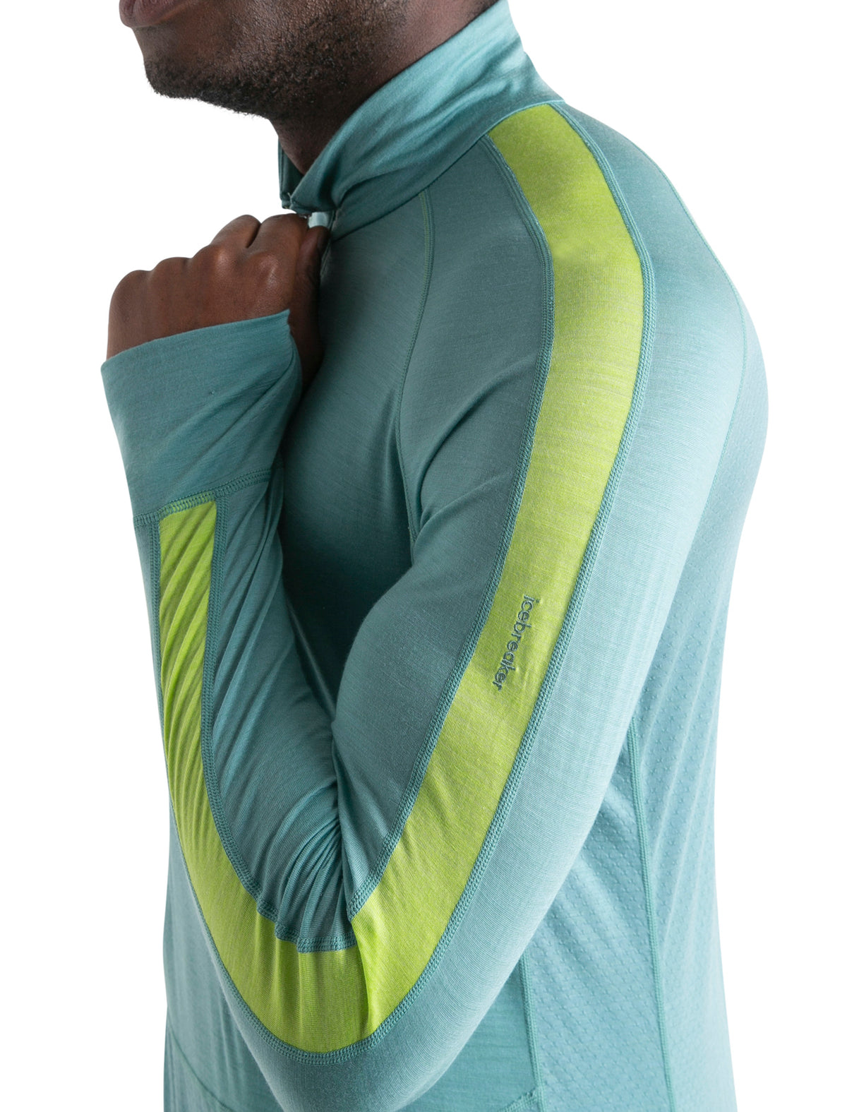 Men's Merino Blend 125 ZoneKnit™ Long Sleeve Half Zip Thermal Top Cloud Ray/Hyper - 7