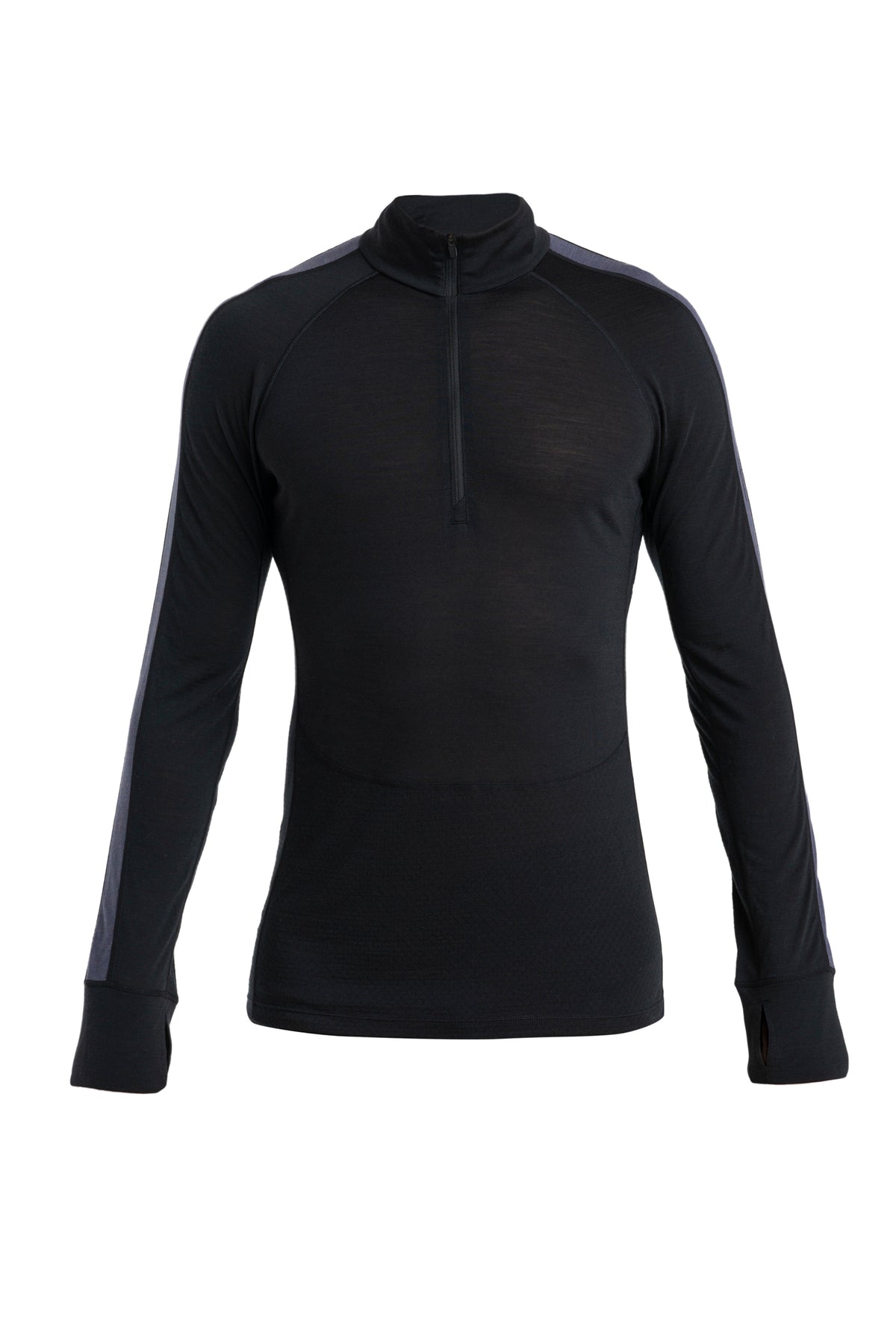 Men's Merino Blend 125 ZoneKnit™ Long Sleeve Half Zip Thermal Top Black/Graphite - 7